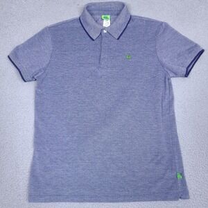 Senor Frogs Polo‎ Shirt Men's Large Blue Cozumel Mexico Collared Logo